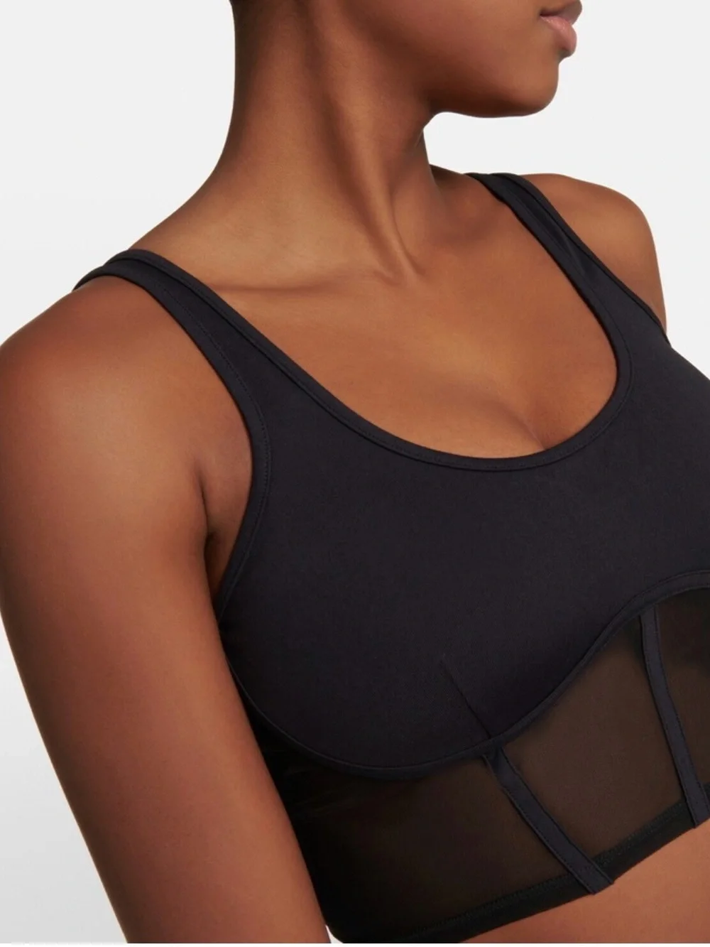 Alo Yoga Airbrush mesh corset tank top